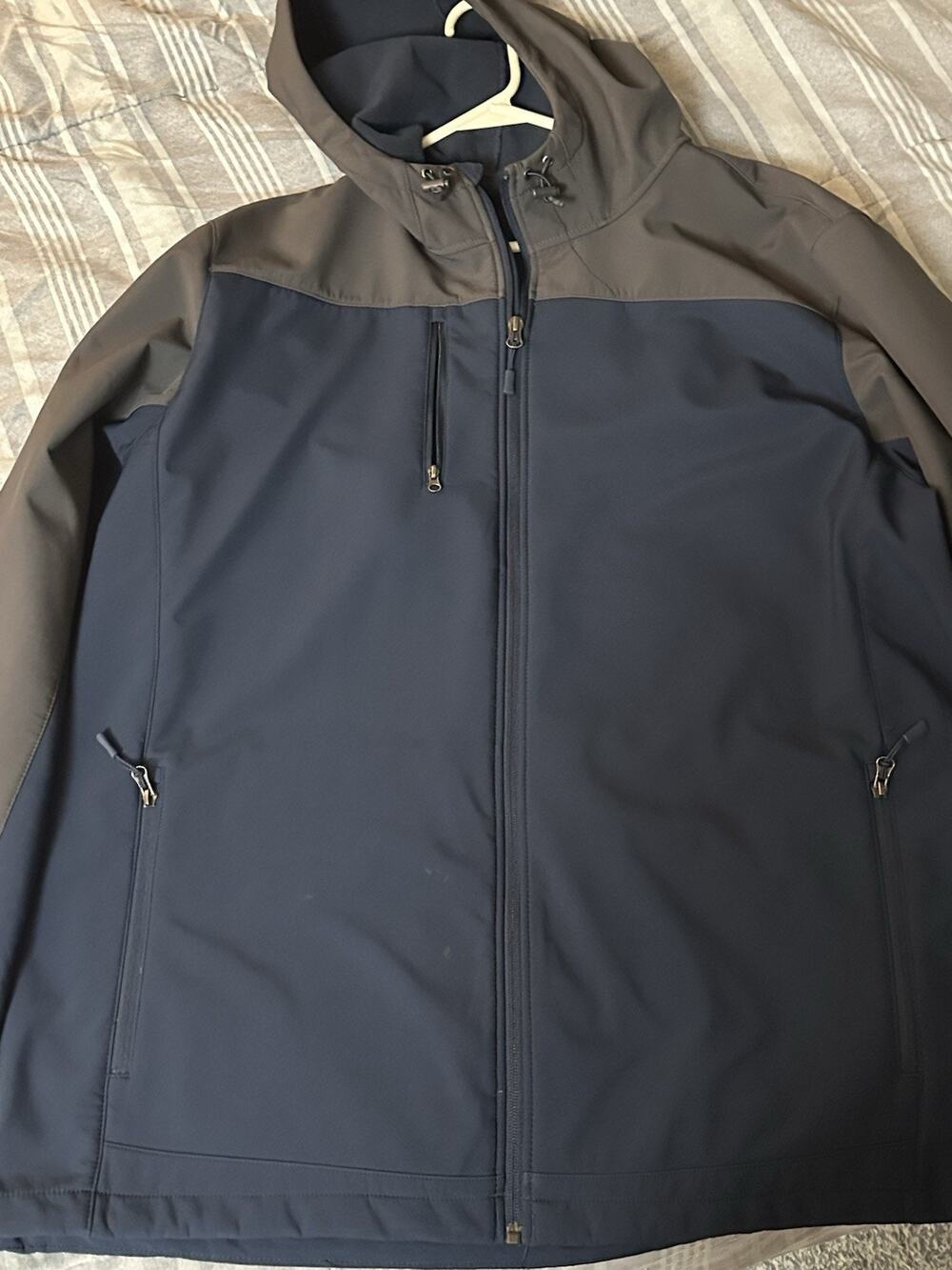 Port Authority Mens Core Wind & Water Resistant Full Zip Hooded Jacket 3XL